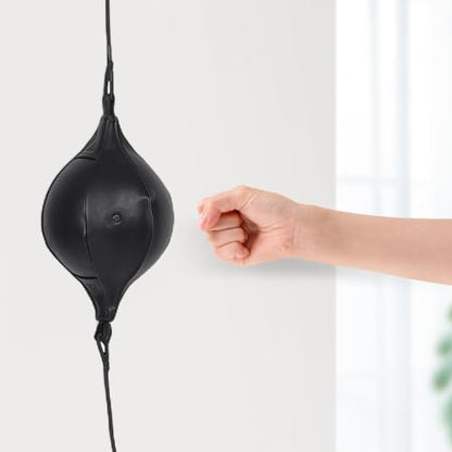 Boxing Speed Training Ball Double-end Pu Hanging Reaction Ball with Rope, Pump, Needle, and Hook Set for Hand-Eye Coordination and Reflex Boxing Workout at Home