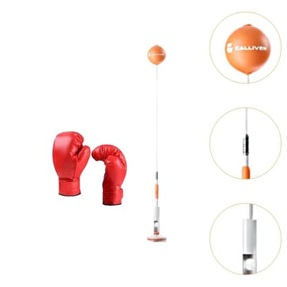 Punching Bag, Height Adjustable Boxing Set with Stand, Boxing Reaction Ball, Speed Bag Punching Equipment for MMA Home Gym Workout Fitness - color: For Adults with Boxing Gloves, Solid Ball