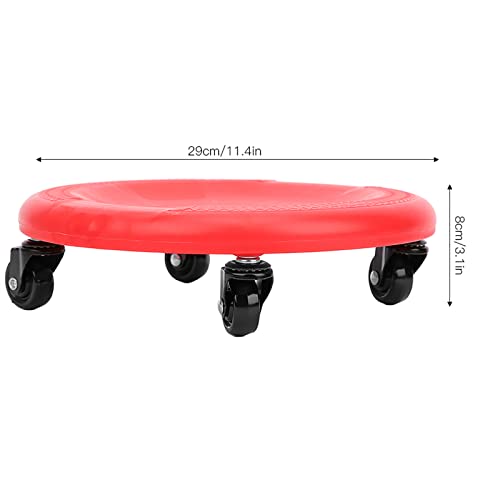 4 Wheel Abdominal Exerciser, Abdominal Muscle Plate with Smooth PVC Wheels, Multi - Directional Slide Disc for Core Workout, Includes Pad and Wheels for Home Fitness