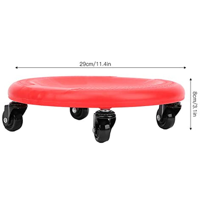 4 Wheel Abdominal Exerciser, Abdominal Muscle Plate with Smooth PVC Wheels, Multi - Directional Slide Disc for Core Workout, Includes Pad and Wheels for Home Fitness
