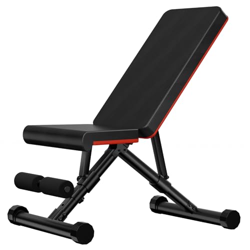 Adjustable Weight Bench for Home Gym, Foldable Workout Equipment for Full Body Strength Training, Incline Decline Sit-Up Bench for Chest, Shoulders, Arms Train, 795LBS Capacity