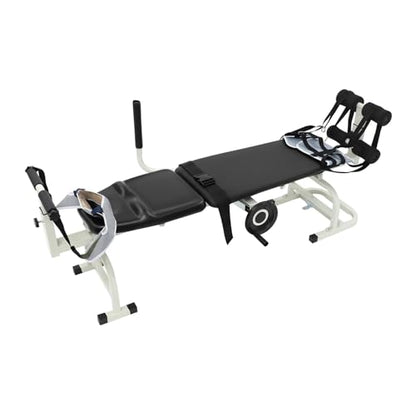 Back Stretch Bench, Adjustable Cervical Traction Device, Multifunctional Lumbar Stretcher, Spinal Decompression Equipment for Home Use and Daily Body Wellness