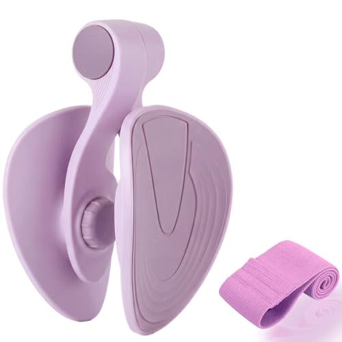 Inner Thigh Exerciser, Thigh Trainer & Pelvic Floor Exercise Devices for Women and Men, Hip Glute & Leg Toner, Non-Slip Stable Design Home Gym Equipment for Home Workout - color: Purple