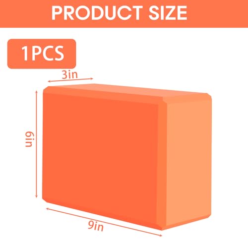Yoga Block - Supportive Latex-Free Eva Foam - Soft Non-Slip Surface with Beveled Edges for Yoga, Pilates, Meditation - Yoga Accessories for Stability, Balance, Deepen Stretches