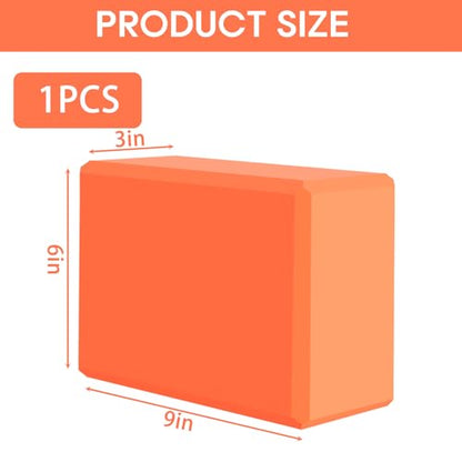 Yoga Block - Supportive Latex-Free Eva Foam - Soft Non-Slip Surface with Beveled Edges for Yoga, Pilates, Meditation - Yoga Accessories for Stability, Balance, Deepen Stretches