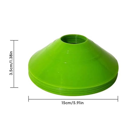 Plastic Cones 20pcs Thickened Training Cones Soccer Agility Discs Football Sports Marker Set Equipment Accessories For Outdoor Indoor Games(Orange)