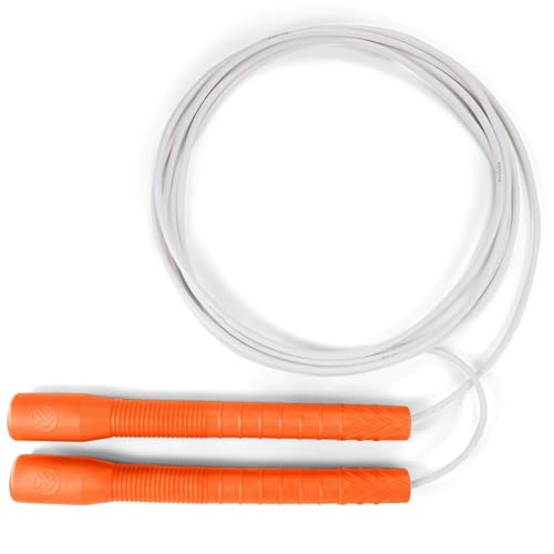 Elite Jumps Fit Rope or Fitness - Premium 4mm Pvc Speed Jump Rope - Indoor and Outdoor Exercise - Adjustable Cables for Aerobic, Gym & Home Fitness Workouts & More - color: Orange