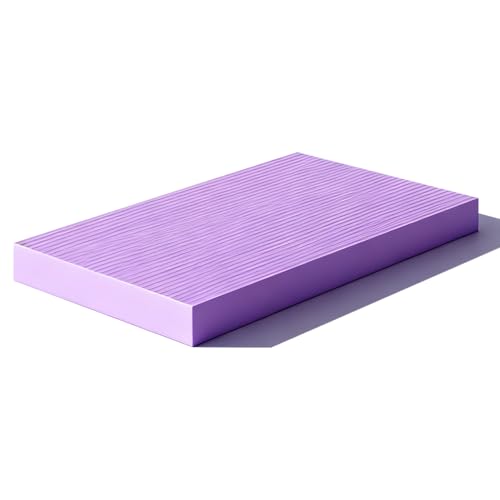Balance Pad, High-Density TPE Foam Balance Pad Non-Slip Water-Resistant Lightweight Portable for Yoga, Stability Training, Balance Exercises, Hip Thrusts, Home & Gym Fitness - color: PURPLE