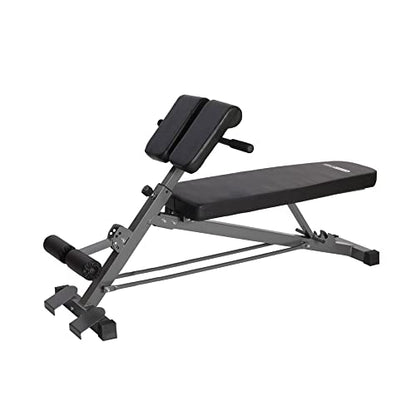 Adjustable Flat & Decline Bench, Weight Lifting and Training Equipment for Full Body Workout - Padded Seat and Dumbbell Storage