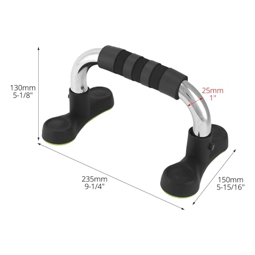 QWORK Steel Push Up Handles for Floor, Portable Push Up Stands with Non-Slip Grip, Angled Incline
