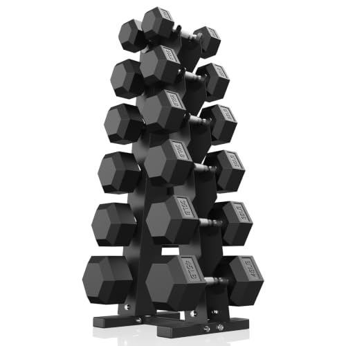 Hex Dumbbell Sets with Rack, 85-560lb Dumbbell Weight Set & Storage Rack - size: 330lb (10, 20, 25, 30, 35, 45lb)x2& Rack