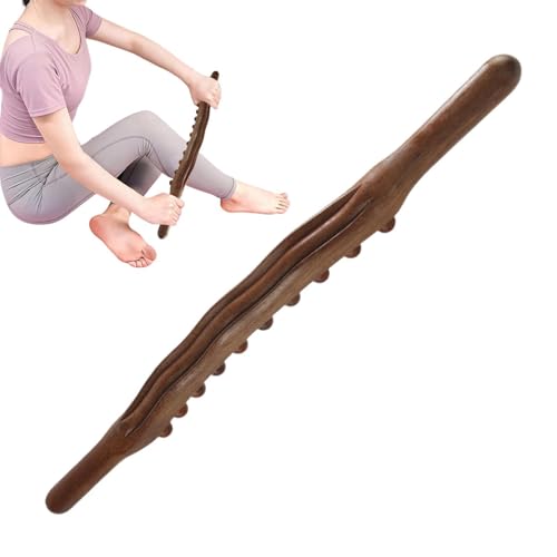 Massage Sticks - Natural Portable Wooden Roller Bar - Wood Stick Massage Tool | for Home House Bedroom Office Indoor Women Men Arm Legs Shoulders