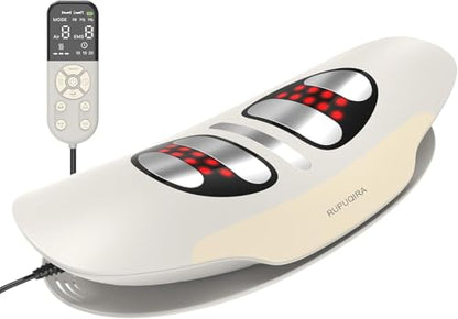 Electric Lumbar Back Stretcher with Dynamic Airbag – White/Beige - color: Whitebeige