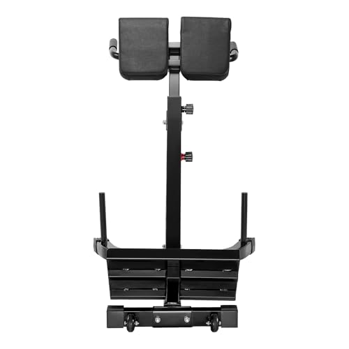 VEVOR Roman Chair Hyperextension Bench, 350 lbs Adjustable Extension Machine, Multi-Function Exercise Equipment for Glute, Hamstring, Lower Back, and Ab Workout, Fitness Weight Bench for Home Gym