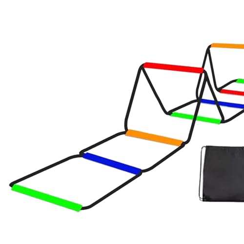 Menolana Agility Ladder Speed Ladder Foldable Workout Rugby Multifunction Home Gym Agility Training Equipment Fitness Feet Training - size: 8 Grids With Bag