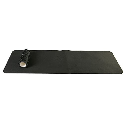 Attraction Design Yoga Mat Non Slip Exercise Mat Extra Thick Workout Mat for Yoga, Eco Friendly Exercise Yoga Mat High Density Fitness Pilates Mat with Carrying Strap, 72"x 24"x 6mm - color: Black