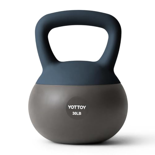 YOTTOY Soft Kettlebell, Set for Strength Training Kettlebells & Home Workouts, Soft-Sided Cushioned Base, Wide-Handle - Ideal for Men, Women, & Beginners - color: 30LB-Blue