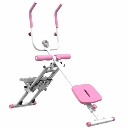 2-in-1 Stair Stepper & Ab Machine, Multi-Function Vertical Climber for Home Gym, Full-Body Cardio & Core Workout Equipment with Adjustable Handlebar, Silent Rollers, 300 LBS Capacity