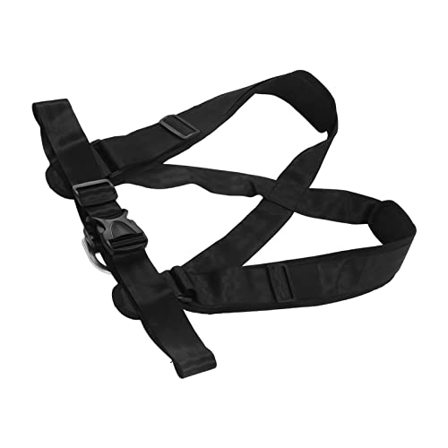 Sled Pulling Strap, Resistance Strength Training Harness, Black Nylon - Core Strength Building, Padded Shoulder Straps, Weight Training for Athletes
