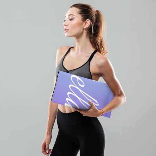 Custom Name Yoga Mat,Personalized Travel Yoga Exercise Mat,Non Slip,Perfect for Kids & Adults,Gradient Color D Series - color: Style 12