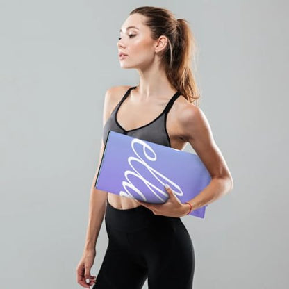 Custom Name Yoga Mat,Personalized Travel Yoga Exercise Mat,Non Slip,Perfect for Kids & Adults,Gradient Color D Series - color: Style 12
