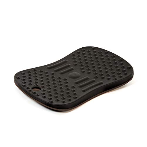 Seville Classics airLIFT Premium Anti Fatigue Wooden Balance Wobble Board Mat w/Massage Points, for Office Standing Desk, Home, Exercise, Therapy, Sports Training, Black, 20"W x 14"D - size: 20"