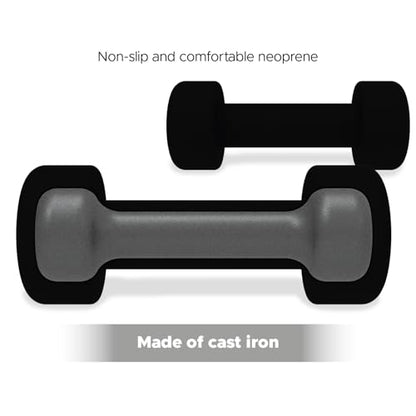 FUXION Neoprene Dumbbell Hand Weights, Sets of 2 Hexagon Non-Slip Weights for Home Gym Yoga Pilates Workout - size: 9lb Pair