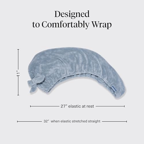 Kitsch XL Microfiber Hair Towel Wrap for Women - color: Coastal Blue
