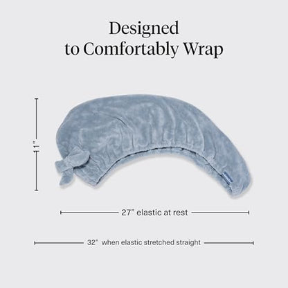 Kitsch XL Microfiber Hair Towel Wrap for Women - color: Coastal Blue