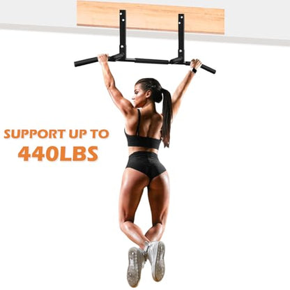 ATENTO Pull Up Bar, Chin Up Bars Ceiling Mount, Workout for Home Gym, Beam, Crossfit - Heavy-Duty, Foam Grip, Easy installation