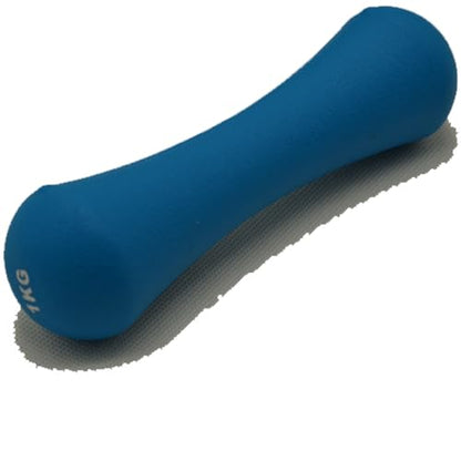 2x Weights Dumbbells Set Women - Born Shaped Neoprene Hand Weights for Women and Men - Ideal for Home Gym Fitness Weight Training Pilates 0.75kg+0.75kg 3.3 Pound Dumbbell Pairs s24a - color: Blue