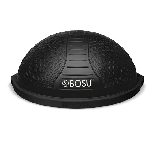 BOSU Nexgen Balance Trainer, Half-Ball Training Equipment, 65 cm Diameter, 300 lb Capacity - Burst-Resistant Stability Exercise Tool w/Non-Slip Base, Includes Hand Pump, Commercial-Grade - color: Black