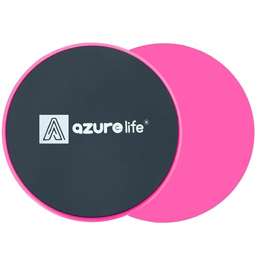 Exercise Core Sliders, Dual Sided Exercise Gliding Discs Use on Carpet or Hardwood Floors, Light and Portable, Perfect for Abdominal&Core Workouts - color: Pink