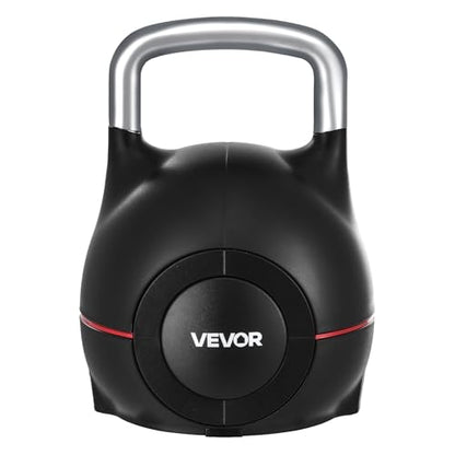 VEVOR Kettlebell, Adjustable Kettlebell with 7 Weight Levels, Die-Cast Aluminum and ABS Material, for Grip Strength Training, Full-body Workout & Cross-Training