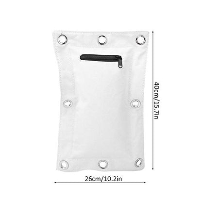 Wing Chun Wall Canvas Punch Empty Sand Bag with for Muay Thai, Heavy Canvas Material, Light Beige