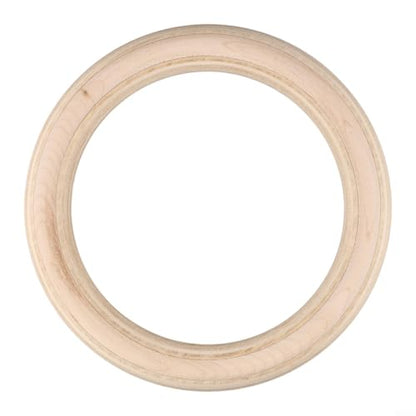 Wood Gymnastics Rings for Home Fitness and Strength Training, Solid Birch Non-Slip Grip, Suitable for Pull Ups, and Bodyweight Exercises(25mm 19cm)
