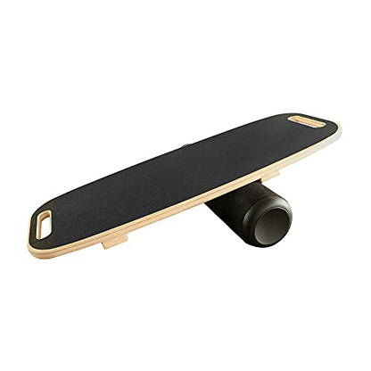 Balance Board, Stability Core Trainer, Training Board for Exercise, Fitness, Non-Slip Deck and Roller, with Adjustable Stoppers