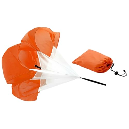 Running Speed Training: 56" Parachute with Adjustable Strap, Speed Chute Resistance Parachute for Speed and Acceleration Training Fitness Explosive Power Training, Free Carry Bag - color: Orange