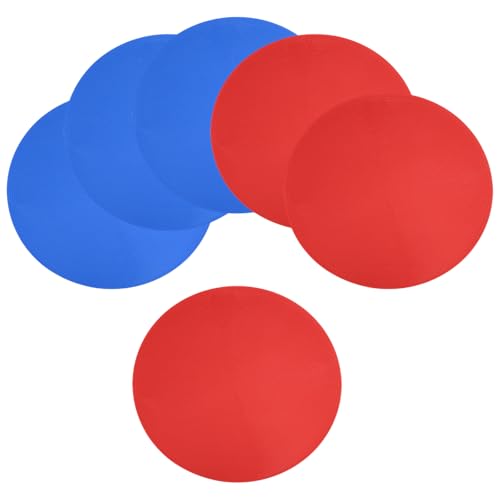 Spot Markers for Agility Dot, Non-Slip Poly Spots Floor Dots Flat Field Soccer Training Equipment for Gym - color: Red/Blue