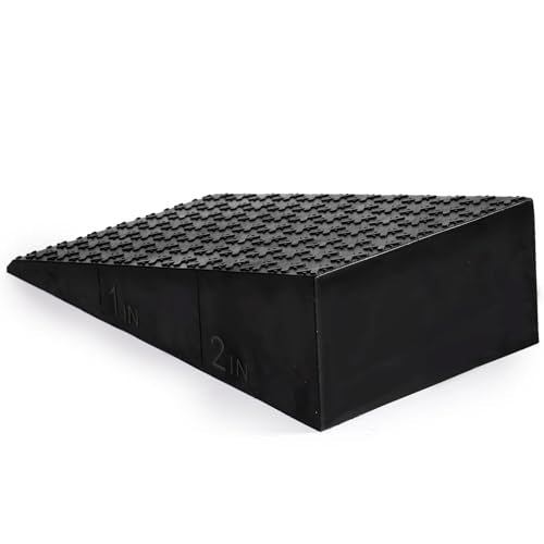 2 Pack Squat Wedge Block, Non-Slip Slant Board for Heel Elevated Squat, Calf Stretch, Home Gym, Enhance Mobility and Strength Performance
