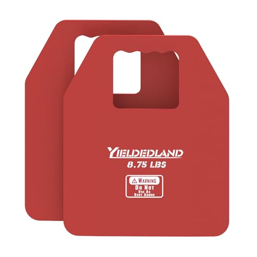 Curved Weight Vest Plates, 5.75/8.75lbs Pairs, Weighted Vest Men Woman, Strength and Endurance Training, Fitness Workouts, Running, Walking - color: Red, size: 8.75LB Plate