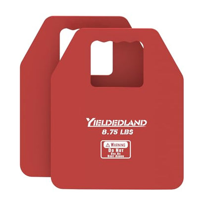 Curved Weight Vest Plates, 5.75/8.75lbs Pairs, Weighted Vest Men Woman, Strength and Endurance Training, Fitness Workouts, Running, Walking - color: Red, size: 8.75LB Plate