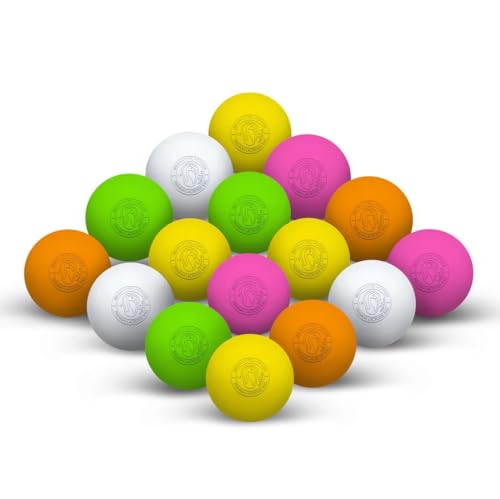 Signature Lacrosse Ball Set - Packs of 2, 4, 8, 12, and 120 - No Chemical Smell Massage Balls, Myofascial Release Tools, Back Roller, Muscle Knot Remover - color: Assorted, size: 25 Balls