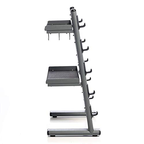 Power Systems Black Chrome Cable Attachment Storage Rack Heavy Duty Gym Organizer for Bars and Accessories, Mobile Rack for Home Gym, Fitness Studio and Commercial Equipment Storage