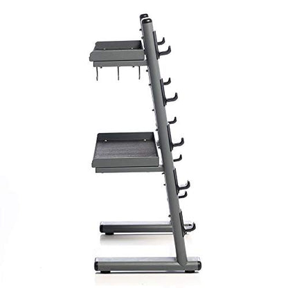 Power Systems Black Chrome Cable Attachment Storage Rack Heavy Duty Gym Organizer for Bars and Accessories, Mobile Rack for Home Gym, Fitness Studio and Commercial Equipment Storage