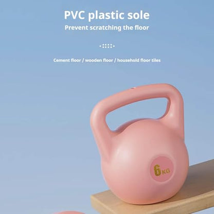 Water Filled Kettlebell, 6kg Adjustable Soft PE Kettle Bell with Ergonomic Non-Slip Handle, Portable Fillable Weight for Home Gym Strength Training Travel and Yoga Fitness - color: Pink