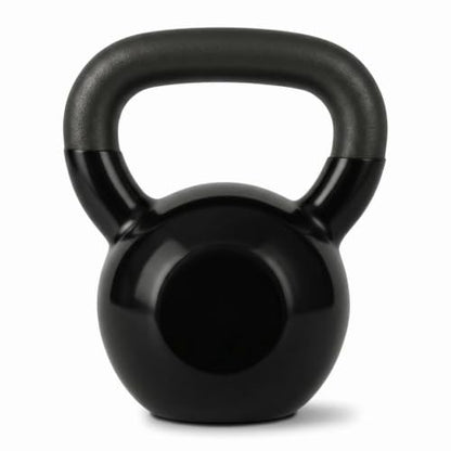 Amber Fight Gear Vinyl Coated Kettlebell Weights | Solid Cast Iron Kettle Bells for Strength Training, Core Workouts & Cardio | Home Gym Exercise Equipment for Men & Women | 5 lbs to 70 lbs