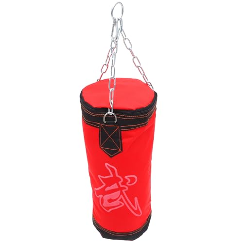 SUPVOX Empty Hanging Boxing Sandbag Heavy Duty Red Kicking Sandbag for Karate Training and Fitness Workout