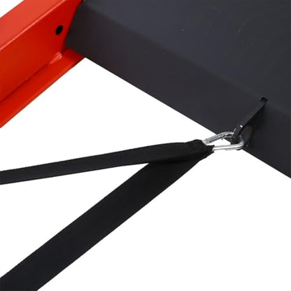 Weight Training Sled for Speed & Strength, Heavy-Duty Push Pull Fitness Sled with Harness & Straps, Compatible with 1" & 2" Plates, Steel Power Sled for Outdoor & Gym Training,Red - color: Red