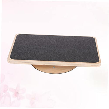 Rectangular Wooden Balance Board for Therapy and Gym Training